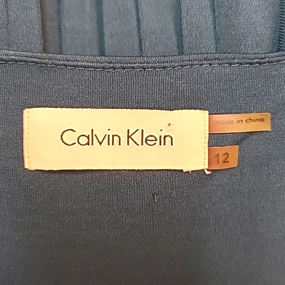 New With Tags Calvin Klein Pleated Midi Dress Size 12 - Picture 4 of 8